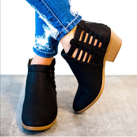 Woven basket ankle booties FIRM - Picture 3 of 6